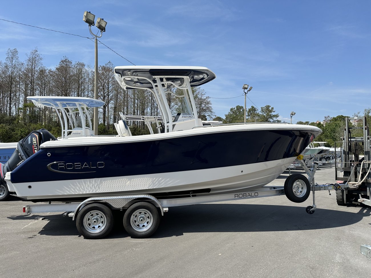Fish and ski boats combine many features needed to fish as well as ski.  They will have storage bins for fishing tackle, and a ski pylon to pull skiers with.