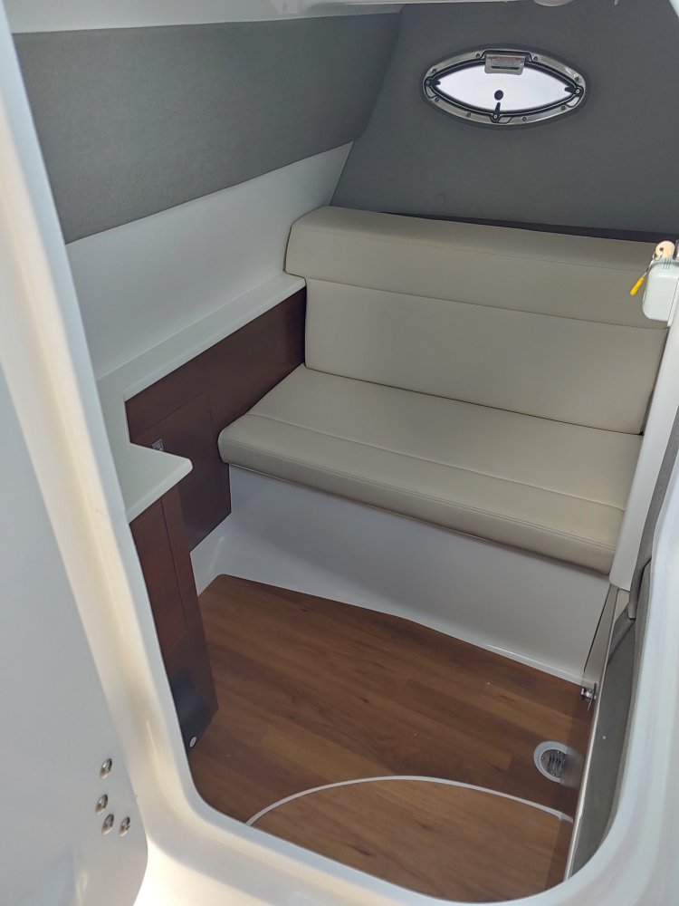 A bow rider is a boat with an open bow area where there are extra seats in front of the windshield.  Bow riders are typically between 17' and 30'long. They are well suited for many recreational water sports such as tubing, water skiing, and swimming.