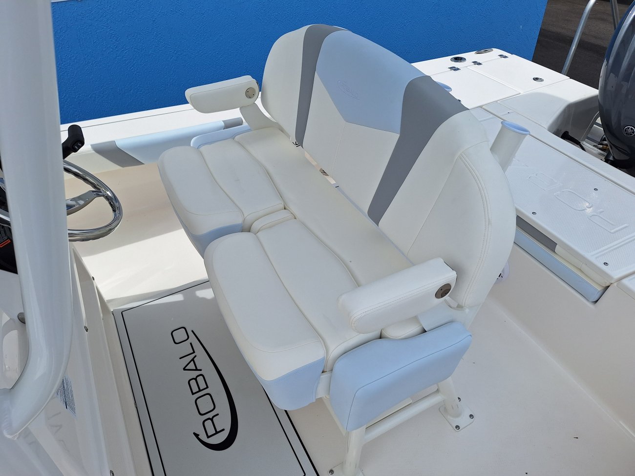 A bay boat is a small open boat usually outboard powered and used to navigate and fish salt water bays.