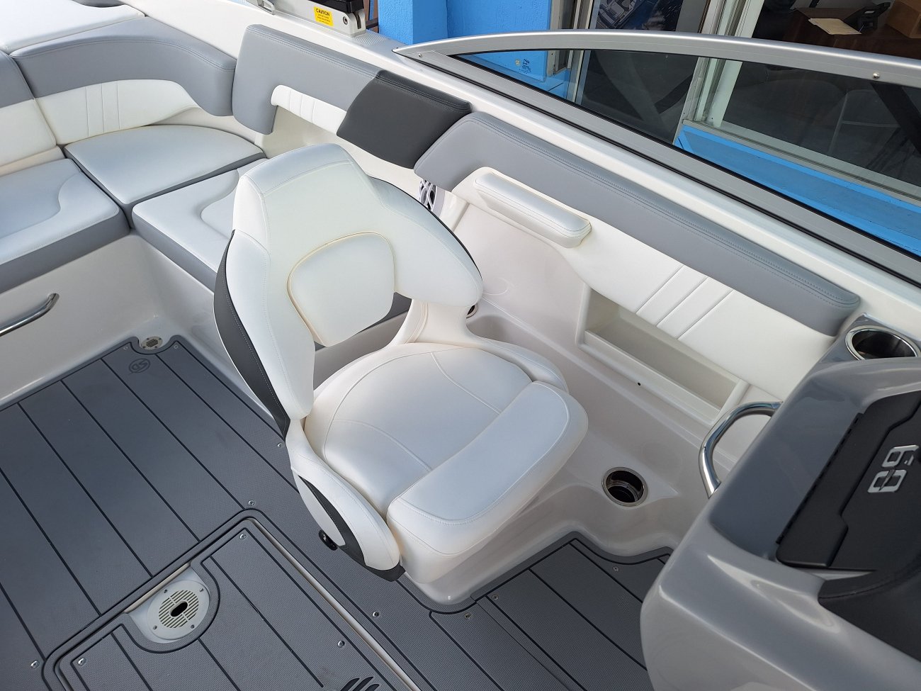 A bow rider is a boat with an open bow area where there are extra seats in front of the windshield.  Bow riders are typically between 17' and 30'long. They are well suited for many recreational water sports such as tubing, water skiing, and swimming.